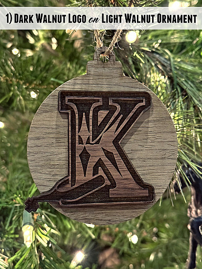 Custom logo wooden ornament